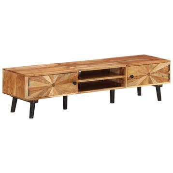 vidaXL Tv-meubel 145x35x35 cm massief acaciahout, Huis en Inrichting, Kasten | Overige, Verzenden, Nieuw