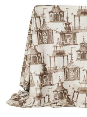 5,90 × 1,40 meter PAGODE DORIENTE - Elegante fluweel in