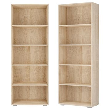 Boekenkast Vela Eikenhout 5 Planken (Meubelen, Interieur), Huis en Inrichting, Complete inboedels, Verzenden