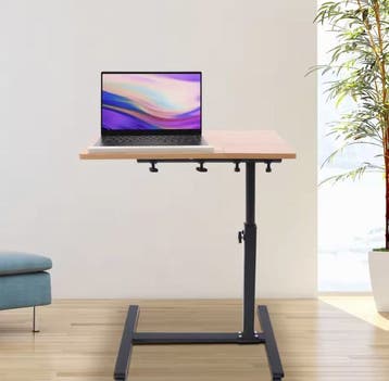 Verrijdbaar Laptopbureau – Verstelbaar en 360° Draaibaar, Computers en Software, Laptoptafels, Verzenden, Nieuw