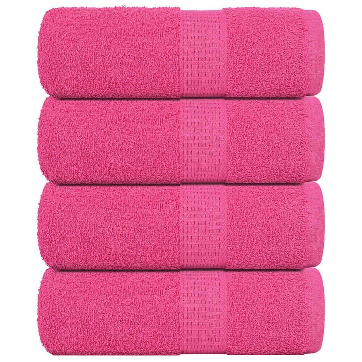 vidaXL Gastendoekjes FROGN 4 st 30x50 cm 360 g/m² roze, Huis en Inrichting, Badkamer | Badtextiel en Accessoires, Roze, Nieuw