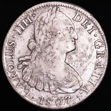 Spanje. Carlos IV. 8 Reales 1807 Mexico TH (Zonder