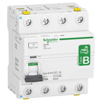 Schneider Acti9 aardlekschakelaar | 25A, 30mA, Type B-EV,, Ophalen of Verzenden, Nieuw, Groepenkast