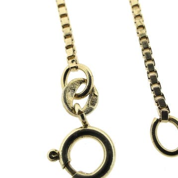 Gouden Venetiaanse schakelketting, Ophalen of Verzenden, Gebruikt, Goud, Goud