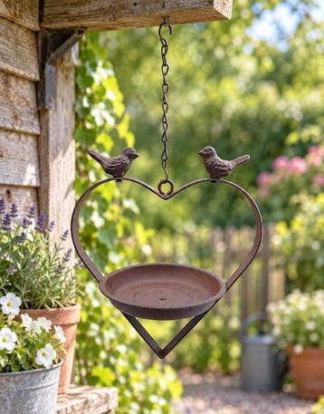 Decoratief ornament - Vogelvoederbak hartje