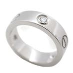 Cartier - Ring - Love - 18 karaat Witgoud - 3 Diamanten, Nieuw