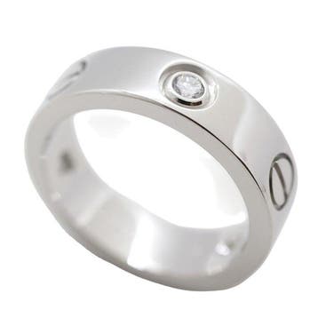 Cartier - Ring - Love - 18 karaat Witgoud - 3 Diamanten, Nieuw
