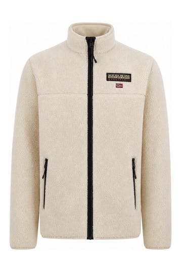 Napapijri Jas in maat L Beige, Kleding | Heren, Jassen | Winter, Verzenden, Zo goed als nieuw, Overige kleuren, Napapijri