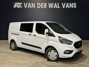 Ford Transit Custom 2.0 TDCI 131pk Automaat L2H1 Dubbele Cab, Automaat, Stof, Gebruikt, Wit