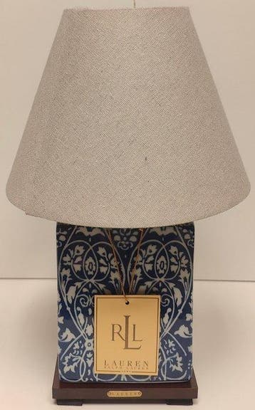 Ralph Lauren - Tafellamp - Hout, Keramiek - Cobalt Vineyard, Nieuw