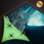 Ruhhy Glow in the dark spinnenweb met nepspinnen Hallowee..., Ophalen of Verzenden, Nieuw