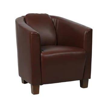 Leren fauteuil Press - Granada Cognac (donkercognac) -, Nieuw, Ophalen of Verzenden, Eigentijds, Klassiek, Retro, Romantisch, Vintage
