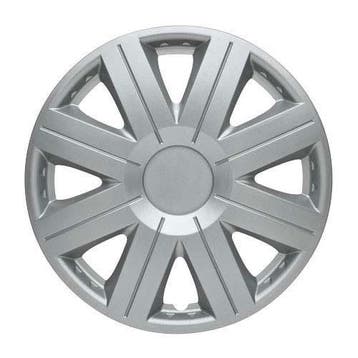 Wieldoppen  Cosmos Zilver 16 Inch, Auto diversen, Wieldoppen, Verzenden, Nieuw