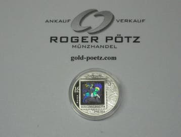 Polen 10 Zloty 2008 Postwesen zilver Pp mit Hologramm zilver, Verzenden