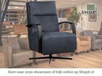 Leren draaifauteuil Award - Kenia Denim (blauw) - Stervoet, Nieuw, Ophalen of Verzenden, 50 tot 75 cm, Industrieel, Modern
