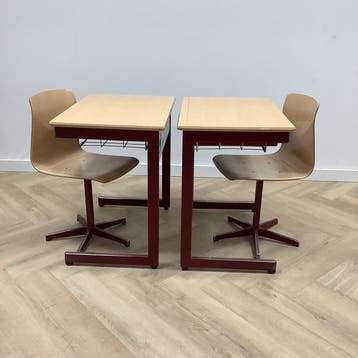 complete schoolset Galvanitas 10 stuks tafels + stoelen, Huis en Inrichting, Stoelen, Ophalen of Verzenden, Gebruikt, Vijf, Zes of meer stoelen