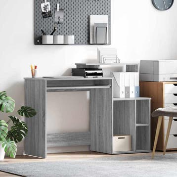 vidaXL Bureau Grijs Sonoma 120,5 x 44 x 88,5 cm Bewerkt hout, Huis en Inrichting, Verzenden, Nieuw