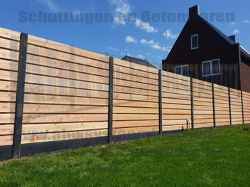 Schuttingen beton hout | douglas tuinschermen | ACTIE, Nieuw, Hout, 1 tot 2 meter