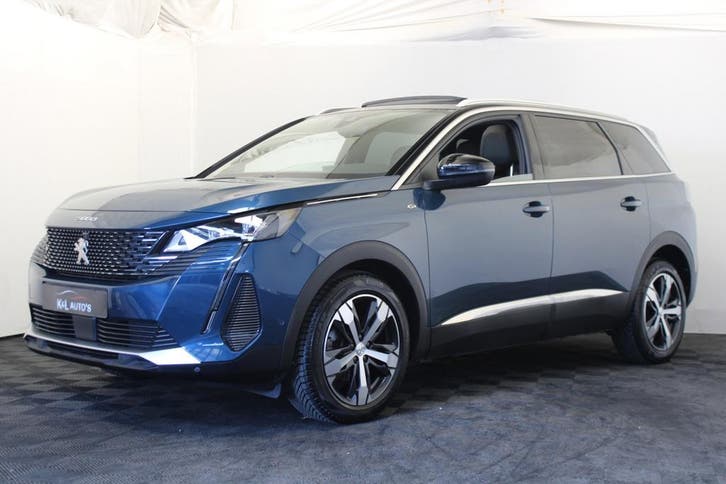 Zakelijke Lease |  Peugeot 5008 1.2 PureTech GT-Line, Auto's, Peugeot, Lease, Overige kleuren, Automaat, SUV of Terreinwagen, Blauw