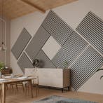 Akoestische Wandpanelen - Set van 4 - Naturel Licht, Verzenden, Nieuw