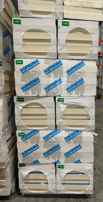 B-Keus PIR 2-zijdig aluminium Sponning 1200x600x140mm, Nieuw, Minder dan 4 cm, Minder dan 5 m², Dakisolatie