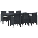 vidaXL Tuin eettafelset 7 pcs Antracietkleurig Polypropyleen, Verzenden, Nieuw, 7 zitplaatsen