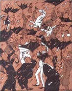 Spotprent over mensen met paraplu die in de lintjesregen..., Verzenden