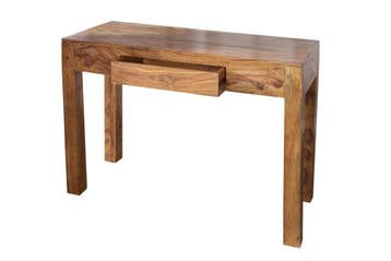 Solide secretaire MAKASSAR consoletafel van 100 cm Sheesham, Ophalen of Verzenden, Nieuw