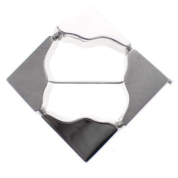 Witgouden design broche, Ophalen of Verzenden, Gebruikt, Goud, Goud