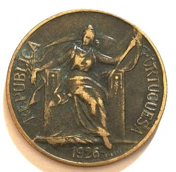 Portugal. Republic. 1 Escudo - 1926 - Cupro / Níquel - Rara