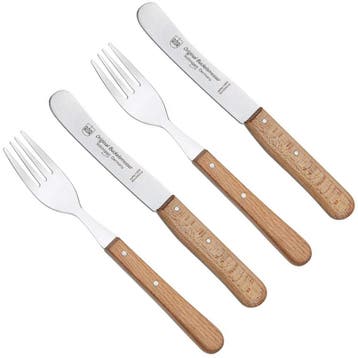 RÖR Solingen Ontbijtmes Buckels – Lemmet 11,5 cm – Set, Ophalen of Verzenden, Nieuw, Rvs of Chroom