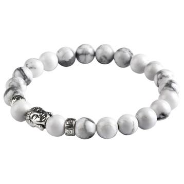 Fako Bijoux - Buddha Armband - Deluxe - Wit, Verzenden, Nieuw