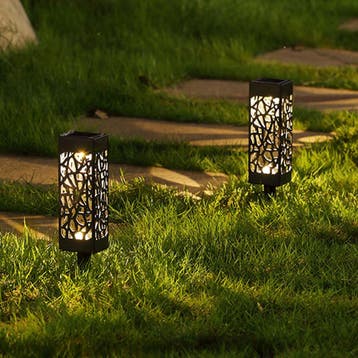 Solar buitenlamp #39Bogey' - Set van 2 - Op zonne-energie, Zonne-energie, Kunststof, Verzenden, Minder dan 50 watt