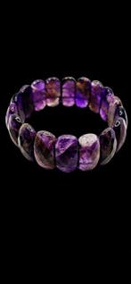 Prachtige armband van natuurlijke facetgeslepen amethist van, Verzamelen