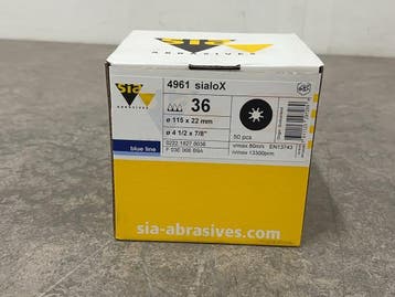 Veiling - 3x Sialox schuurschijf P36 ø115mm 50-pack, Nieuw