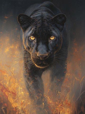 Canvas Fit - Alberto Ricardo - La mirada de la pantera, Nieuw