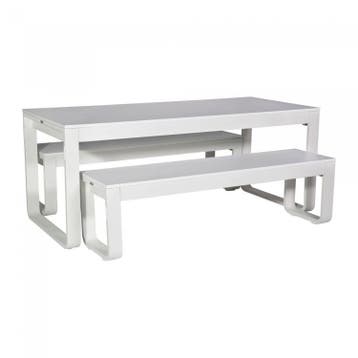 Flow Dinner Set | Aluminium/Melamine | Wit | Klapbaar | 1..., Verzenden, Nieuw in verpakking