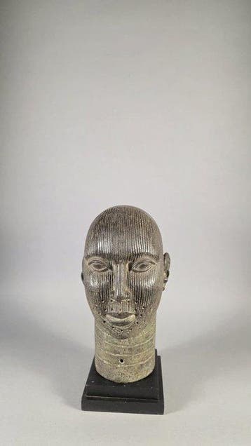 Bronzen hoofd - Ife - Benin-Nigeria, Antiek en Kunst