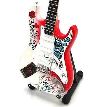 Miniatuur replica Fender Stratocaster gitaar - Jimi Hendrix, Ophalen of Verzenden, Nieuw, Pop, Beeldje of Miniatuur