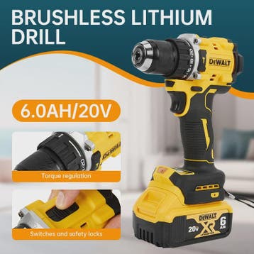 DeWalt DCD805 20V Brushless Accuboormachine - Krachtig & Com, Doe-het-zelf en Verbouw, Gereedschap | Boormachines, Verzenden, Nieuw