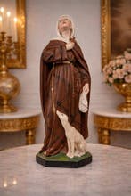 sculptuur, heilige Margaretha van Cortona - 35 cm - Gips