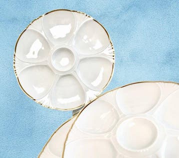 Charles Ahrenfeldt Limoges - Magnificent Oyster Plates -