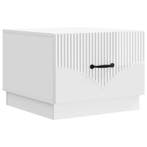 vidaXL Salontafel met lade Hoogglans Wit 49 x 50 x 37 cm, Verzenden, Nieuw, 50 tot 100 cm, Minder dan 50 cm