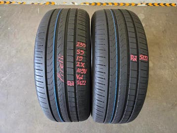 235/55/19 105V VOL PIRELLI ZOMERBANDEN 6,7MM PROFIEL 2X, Gebruikt, 235 mm, Band(en), Personenwagen
