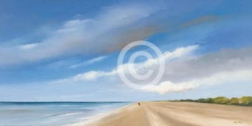 Kunstdruk Hans Paus - Along the Sea I 100x50cm, Verzenden, Nieuw