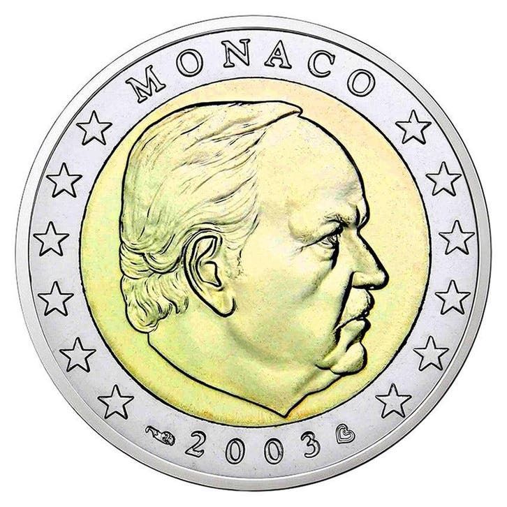 Monaco 2 Euro 2003 UNC, Postzegels en Munten, Munten | Europa | Euromunten, Verzenden