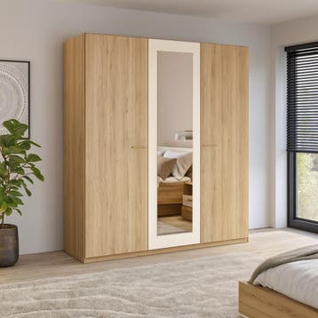Kledingkast Verdal – 3-Deurs incl. Spiegel, Verzenden, Nieuw