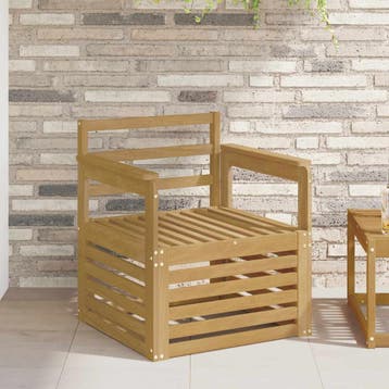 vidaXL 2 Stuk Buiten bankenset Massief Acaciahout Wit, Tuin en Terras, Verzenden, Nieuw, 2 zitplaatsen