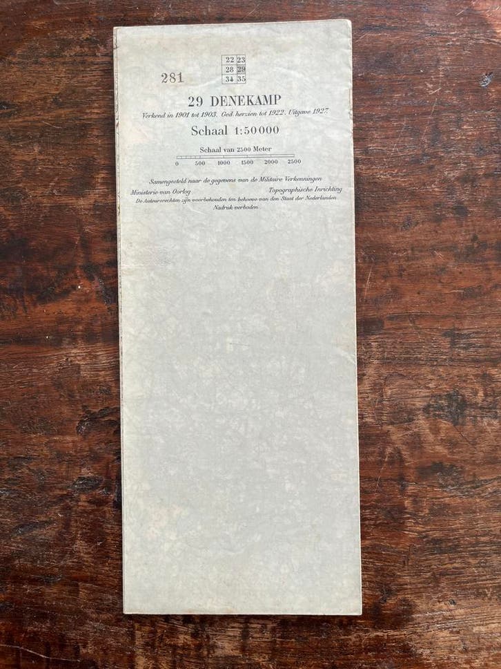 Stafkaart Denekamp, Boeken, Atlassen en Landkaarten, 1800 tot 2000, Nederland, Gelezen, Landkaart, Verzenden