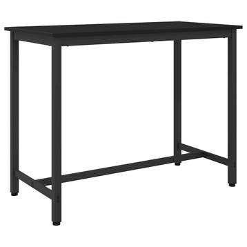 vidaXL Tafel Zwart Eiken 100 x 50 x 76,5 cm Engineered hout, Huis en Inrichting, Tafels | Salontafels, Verzenden, Nieuw, Overige houtsoorten